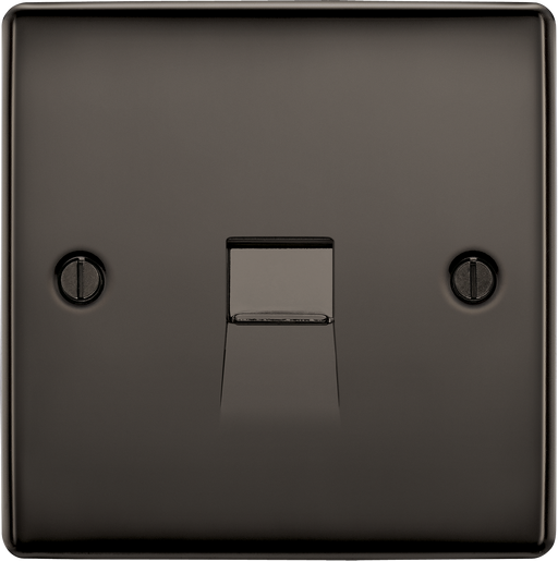 BG Electrical Nexus Metal Black Nickel - Single, telephone socket, master