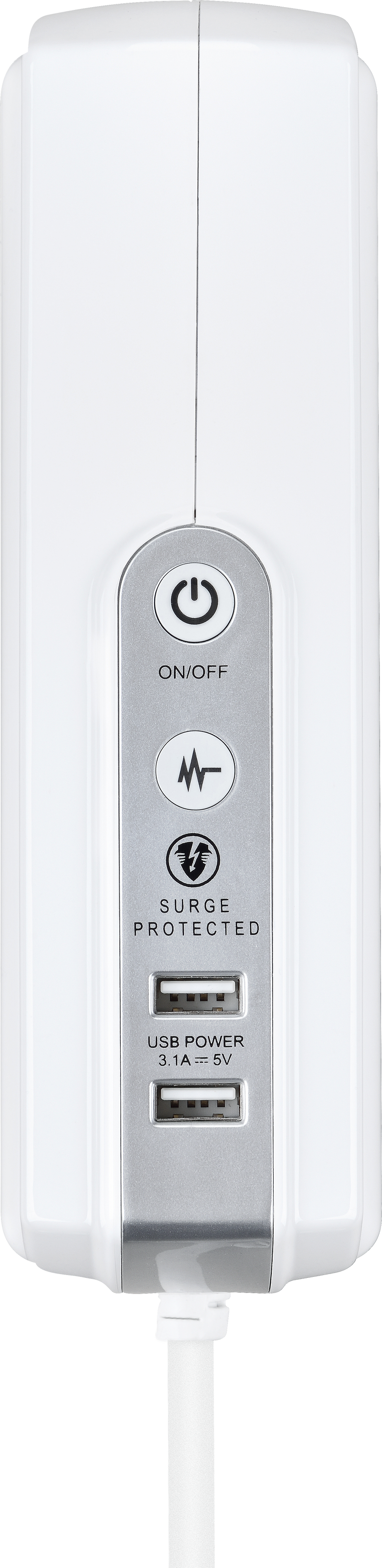 Masterplug High Gloss USB - 2 x USB A, 6 Sockets, 2m, 13A, Gloss White