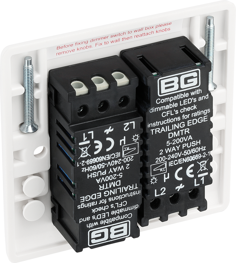BG Electrical 800 Series - Double, 2 way push 200W