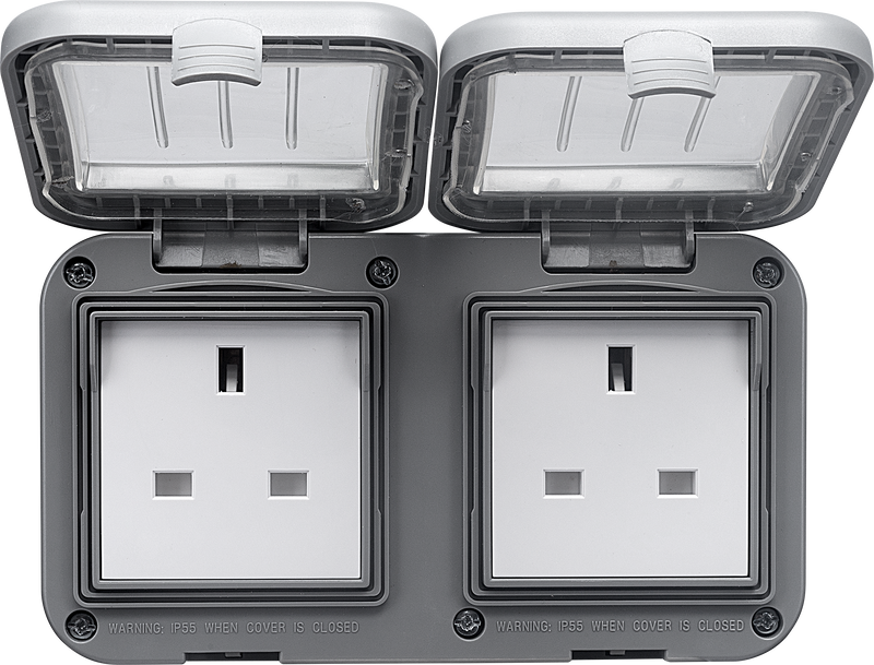 BG Electrical Weatherproof IP55 - Double, unswitched, IP55