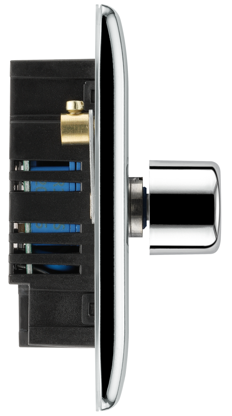 BG Electrical Nexus Metal Polished Chrome - Double, 2 way push 200W