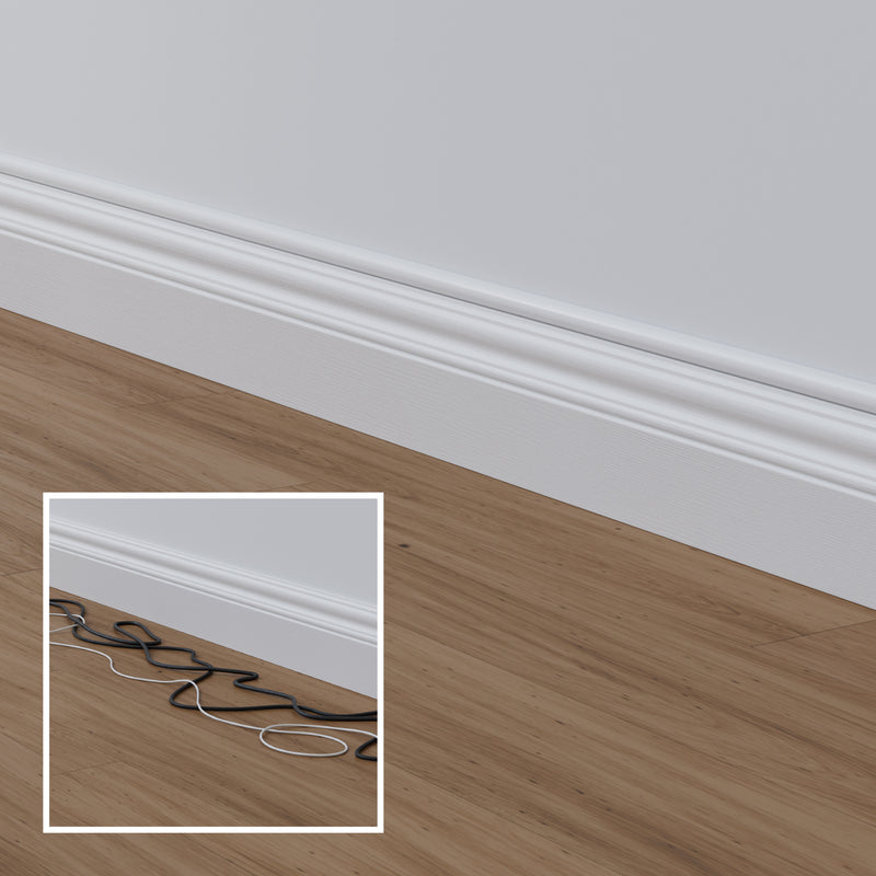 D-Line Trunking - 20x10mm White 3m Self Adhesive Length