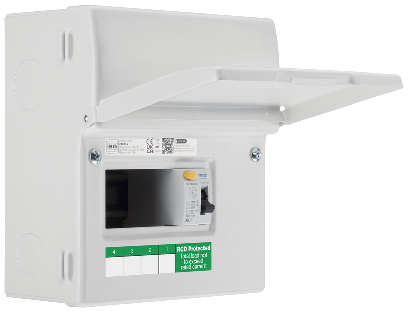 BG Circuit Protection Dual RCD - 6 module, 4 way, 100A Type A RCD