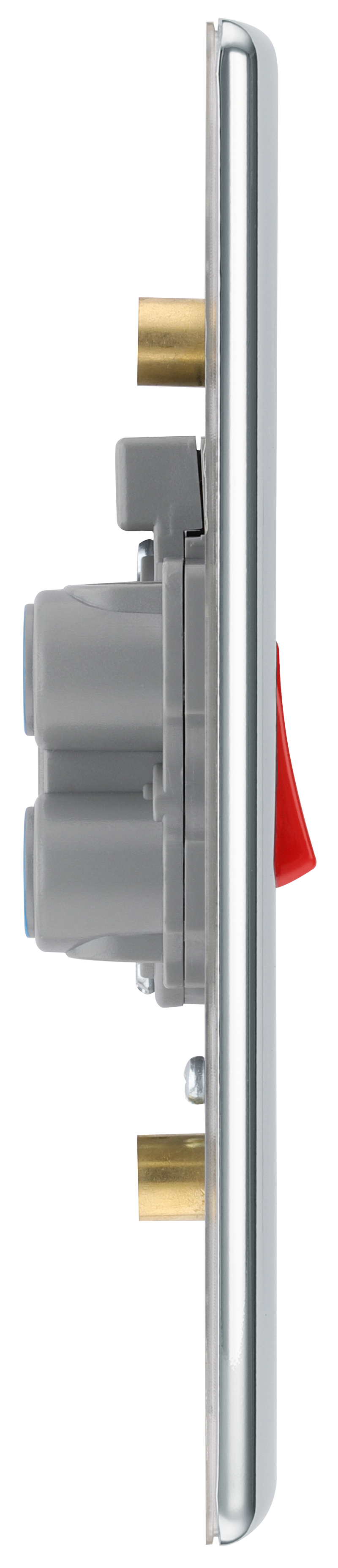BG Electrical Nexus Metal Polished Chrome - 45A, double pole, large plate, with indicator