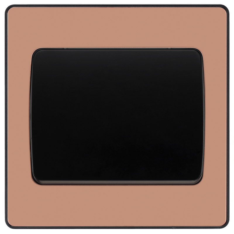 BG Electrical Evolve Polished Copper - Single, 2 way switch, wide rocker