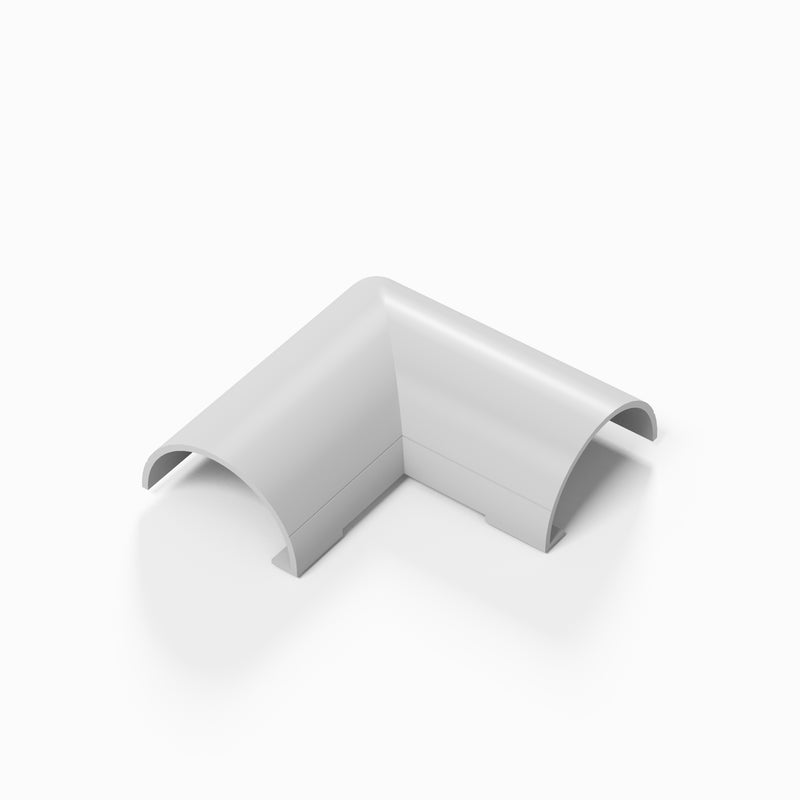 D-Line Trunking - 20x10mm White Flat Bend
