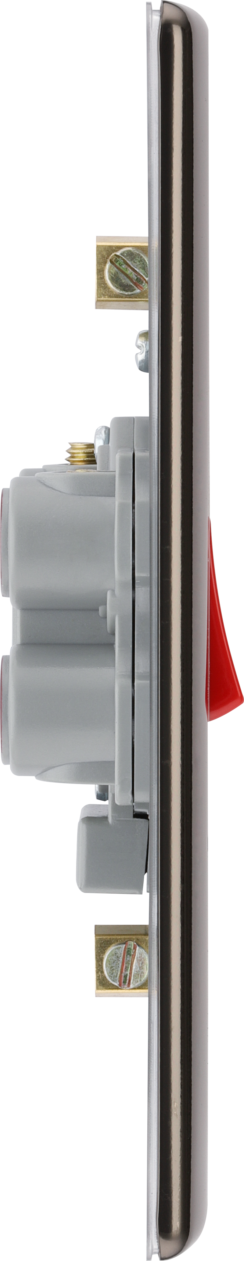 BG Electrical Nexus Metal Black Nickel - 45A, double pole, large plate, with indicator