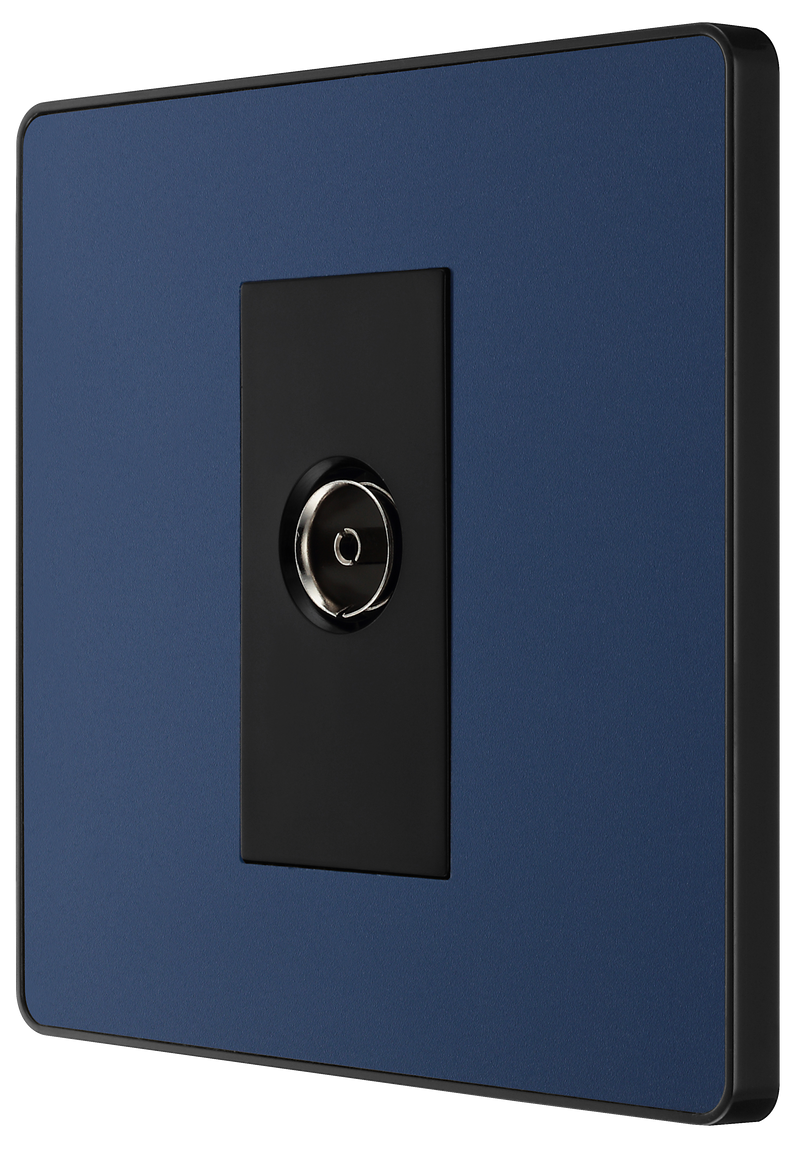 BG Electrical Evolve Matt Blue - Single, co-axial