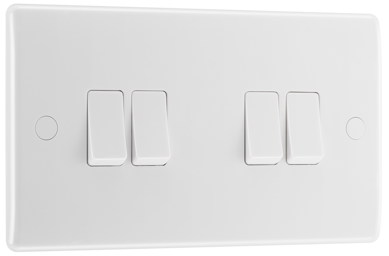 BG Electrical 800 Series - Quadruple, 2 way switch