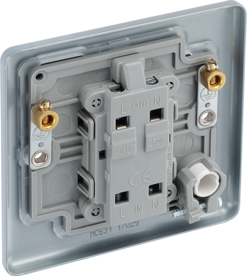 BG Electrical Metal Clad - 20A, double pole, with indicator