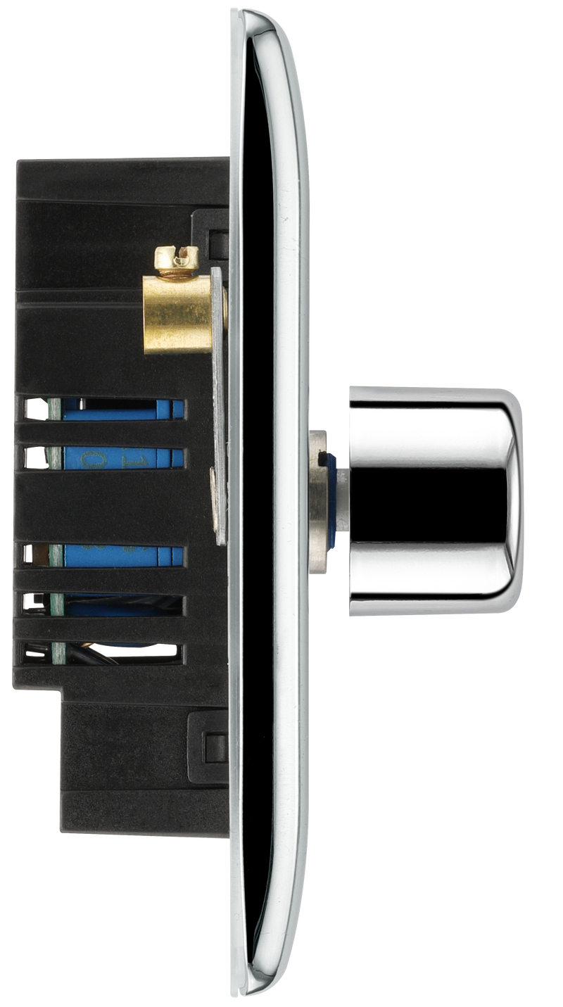 BG Electrical Nexus Metal Polished Chrome - Single, 2 way push 200W