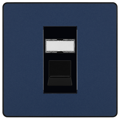 BG Electrical Evolve Matt Blue - Single, RJ45 telephone socket