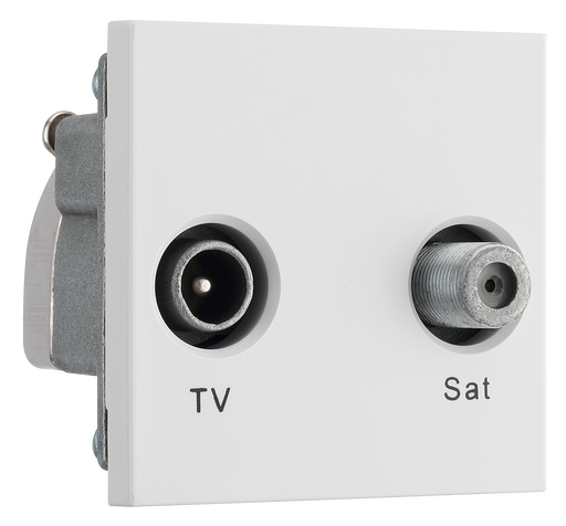 BG Electrical Euro Module - TV and satellite - IEC male radio IEC female