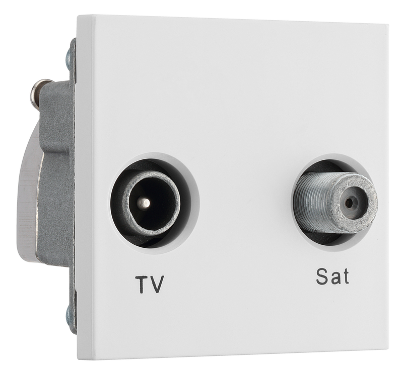 BG Electrical Euro Module - TV and satellite - IEC male radio IEC female
