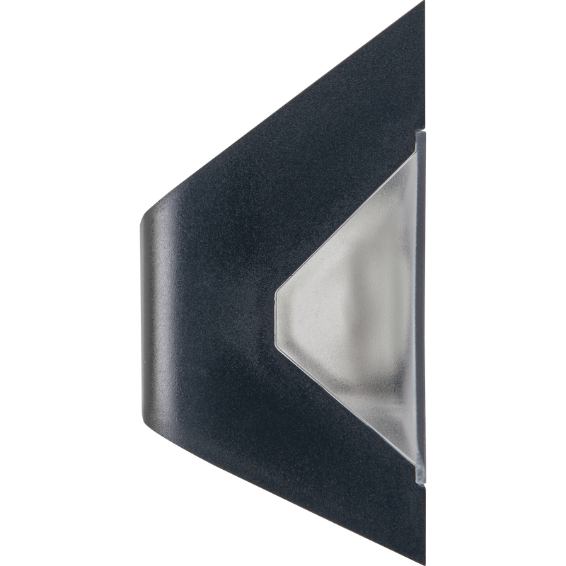 Luceco Prysm Wall Light - Prysm Decorative Outdoor Solar Wall Light with PIR Motion Sensor and USB Charging Port, LED Exterior Lighting, Black, IP54, 6W, 600lm, 4000K