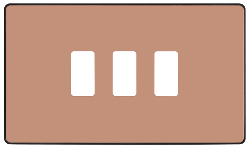 BG Electrical Grid - 3 module, rectangular