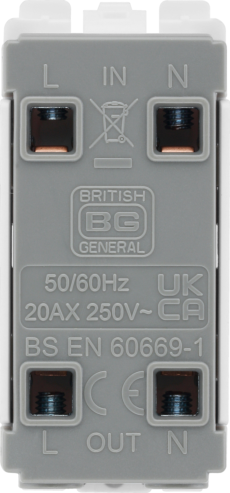 BG Electrical Grid - 4 module, rectangular