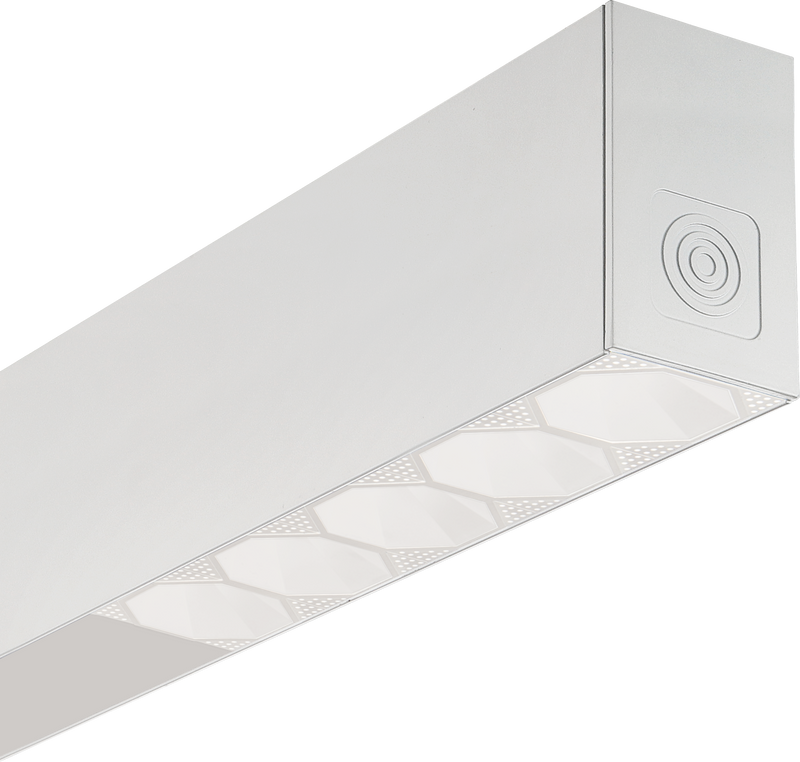 Luceco Contour Octa - Contour Octa 1134mm suspended module direct/ indirect 5000lumens with standard driver + emergency finished in white
