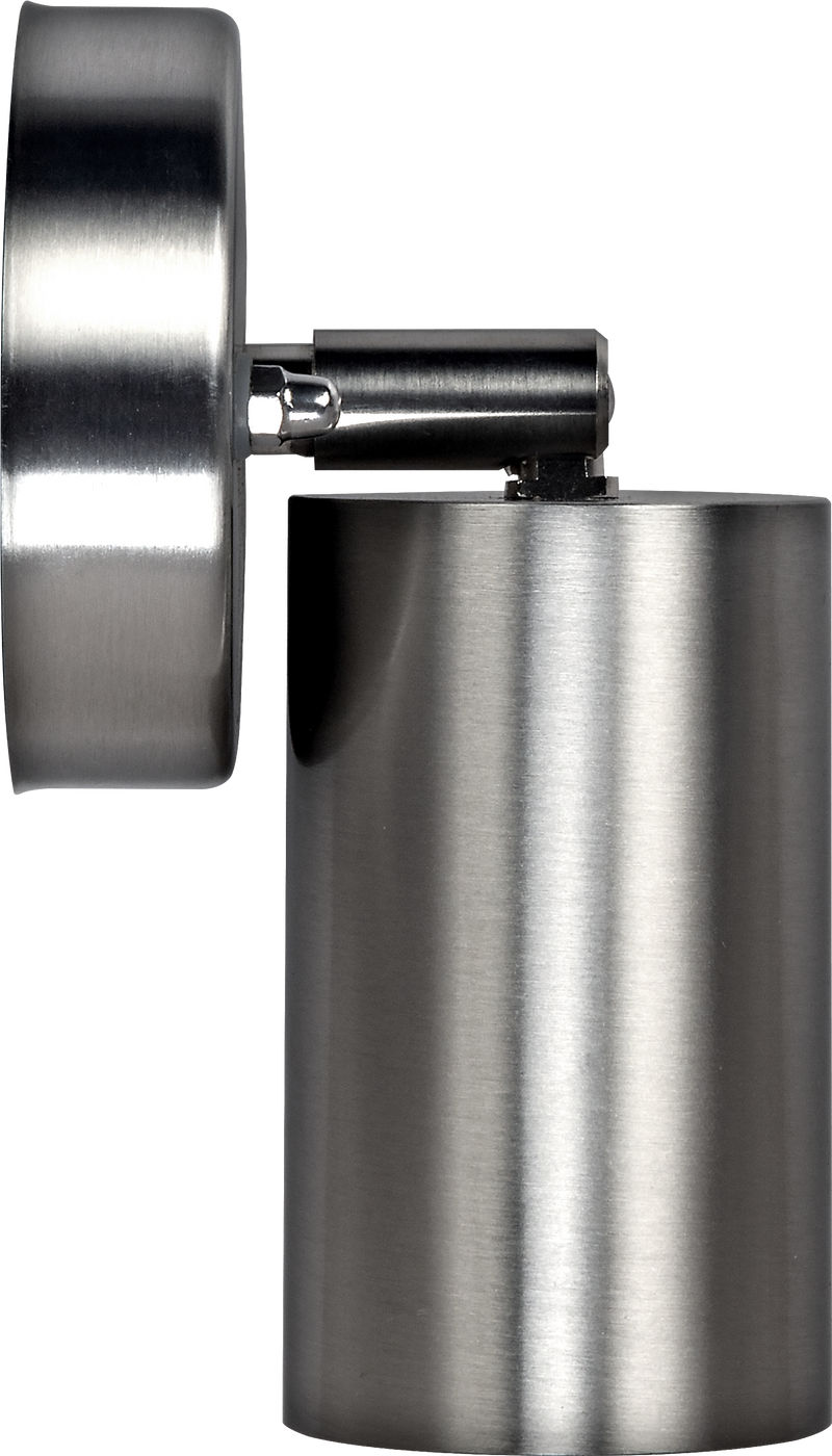 Luceco Stainless Steel - Stainless steel single head adjustable wall light 300 lumens warm white colour temp