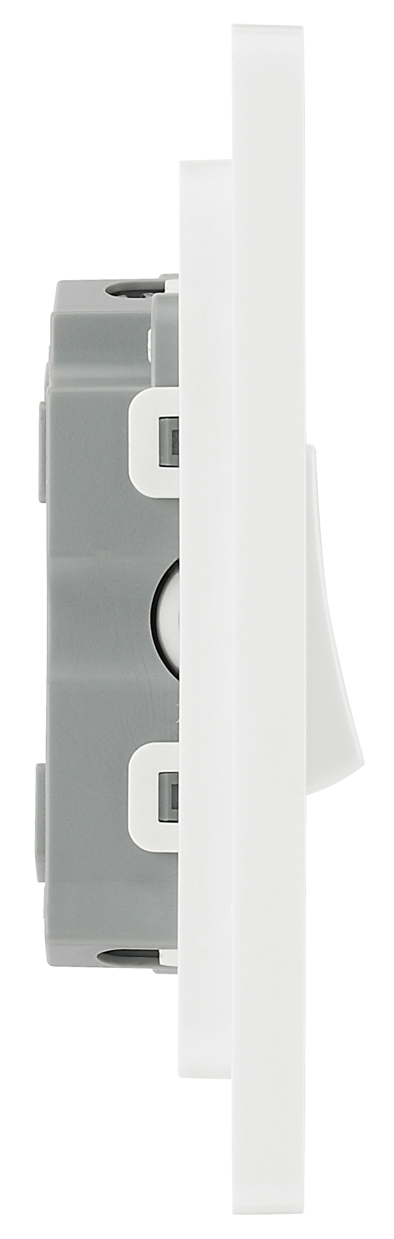 BG Electrical Evolve Brushed Steel - Triple, 2 way switch