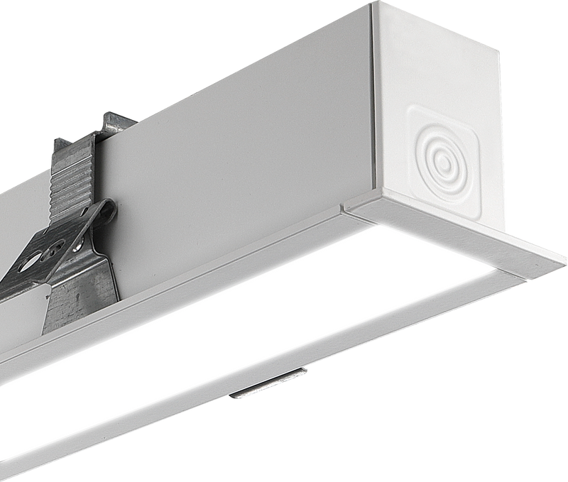 Luceco Contour Recessed - Contour 602mm recessed module 600lumens with fixed output driver finished in white