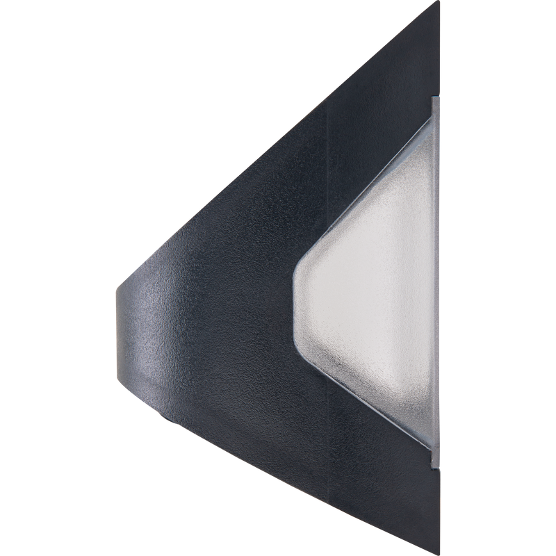 Luceco Prysm Wall Light - Prysm Decorative Outdoor Solar Wall Light with PIR Motion Sensor and USB Charging Port, LED Exterior Lighting, Black, IP54, 6W, 600lm, 4000K