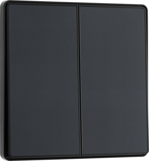 BG Electrical Evolve Matt Grey - Double, 2 way switch, edge rocker