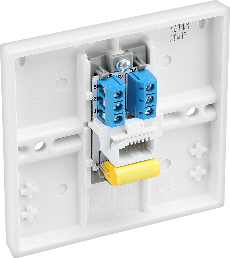 BG Electrical 900 Series - Single, telephone socket, master (screw)