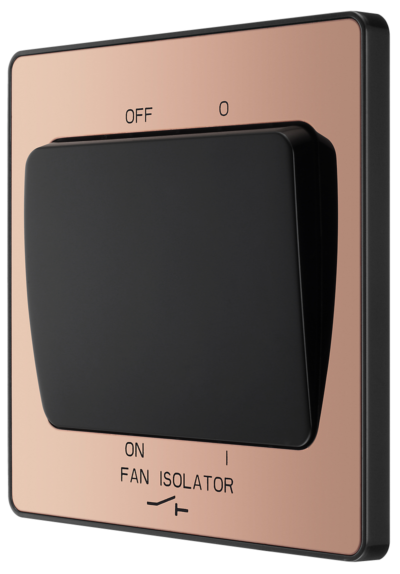 BG Electrical Evolve Polished Copper - Triple pole fan isolator