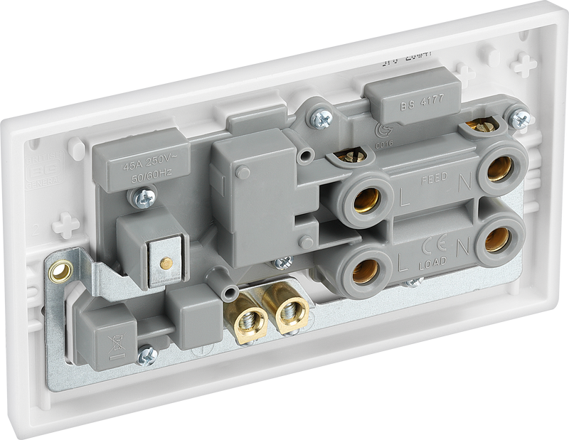 BG Electrical 900 Series - 45A double pole, with switched socket and indicators