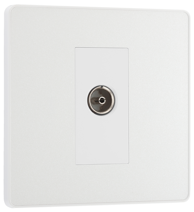 BG Electrical Evolve Pearlescent White - Single, co-axial