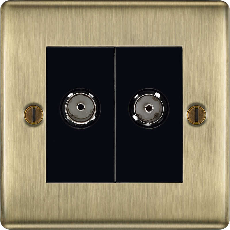 BG Electrical Nexus Metal Antique Brass - Double co-axial