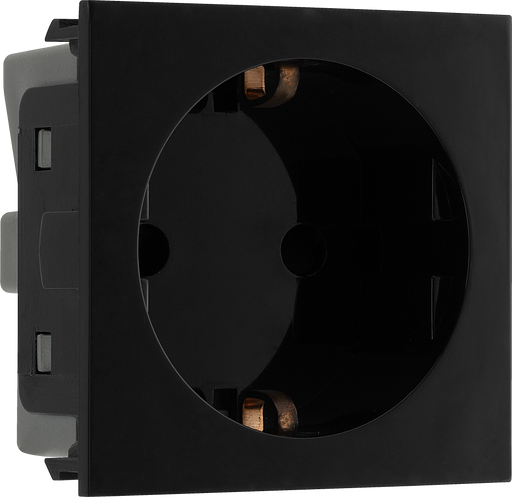 BG Electrical Euro Module - 16A Schuko, unswitched socket