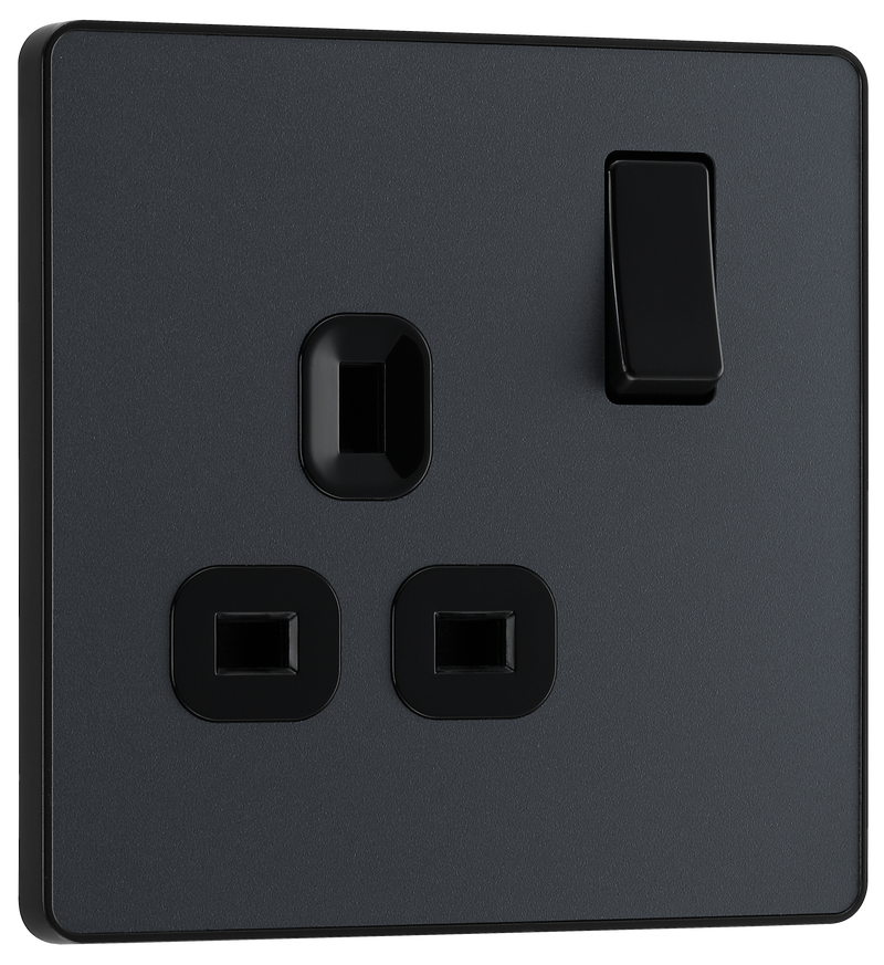 BG Electrical Evolve Matt Grey - Single, switched, single pole