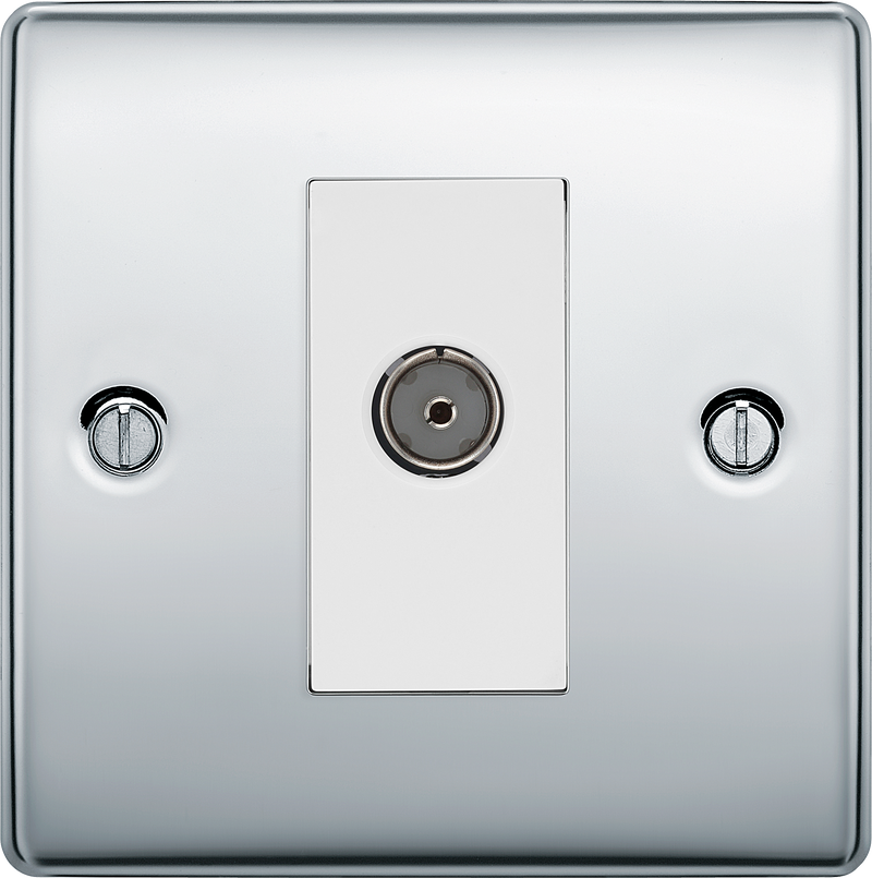 BG Electrical Nexus Metal Polished Chrome - Single, isolated, co-axial