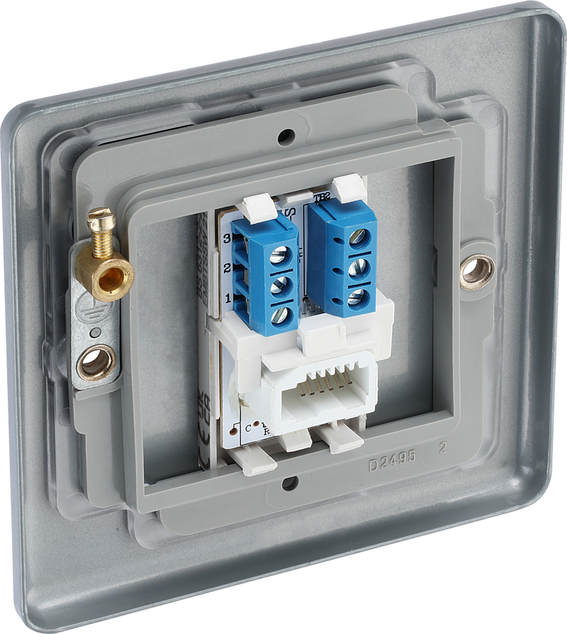 BG Electrical Metal Clad - Single, telephone socket, secondary
