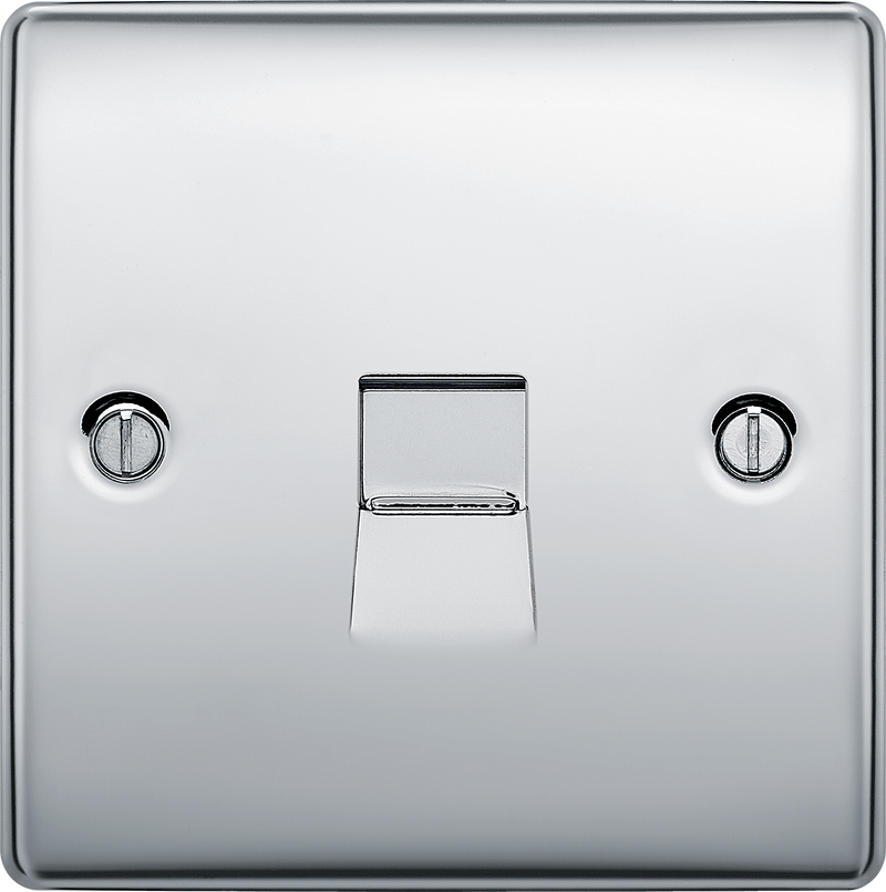 BG Electrical Nexus Metal Polished Chrome - Single, telephone socket, master