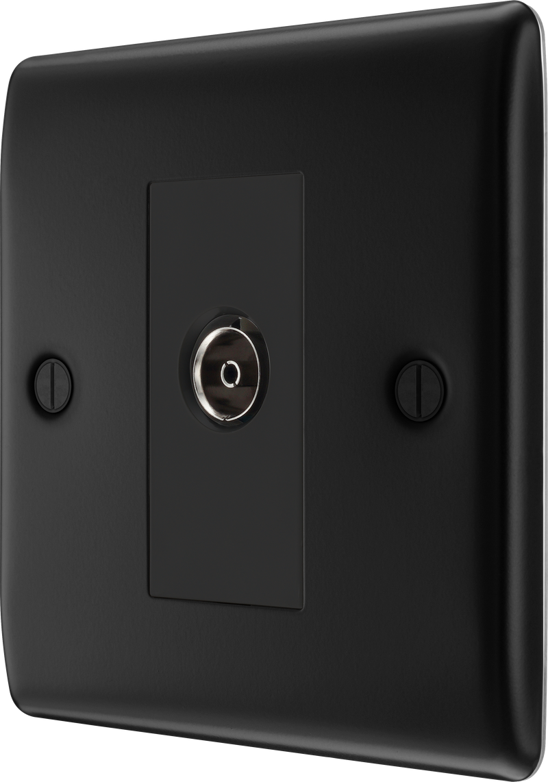 BG Electrical Nexus Metal Matt Black - Single isolated, co-axial