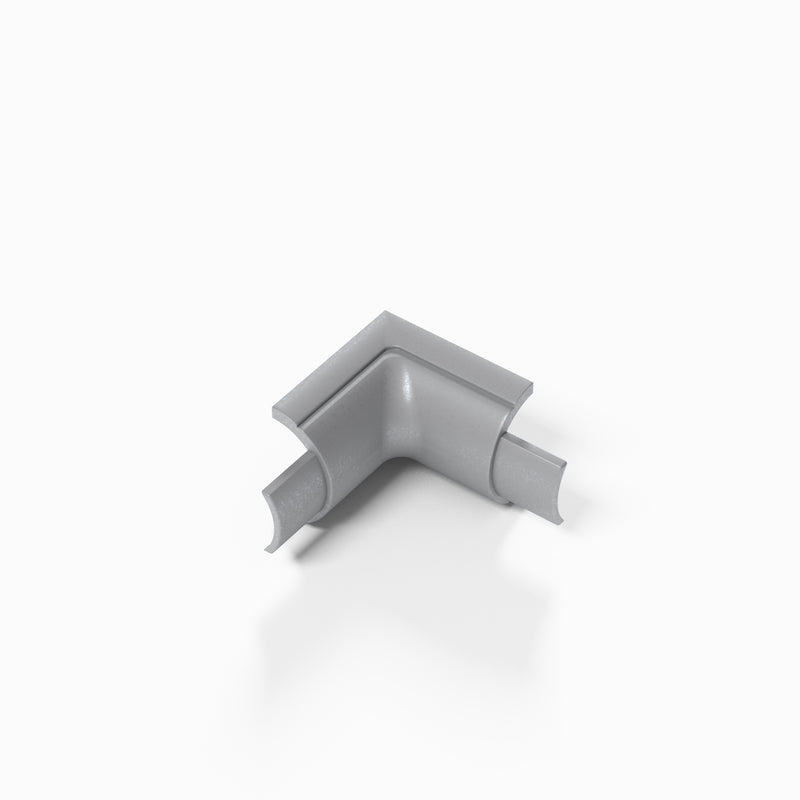 D-Line Trunking - 16x8mm Aluminium-Effect Internal Bend