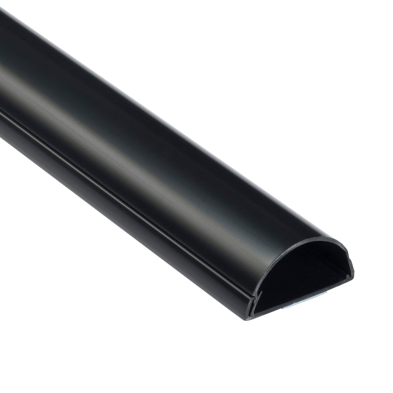 D-Line Trunking - 50x25mm Black 1.5m Self Adhesive Length