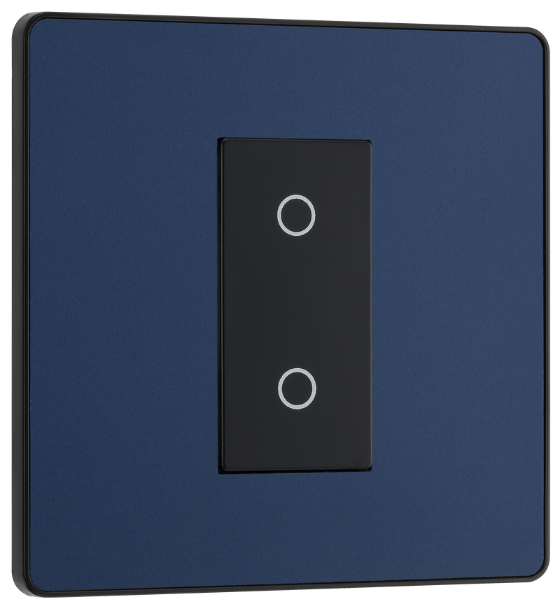 BG Electrical Evolve Matt Blue - Single, 2 way touch, 200W, master