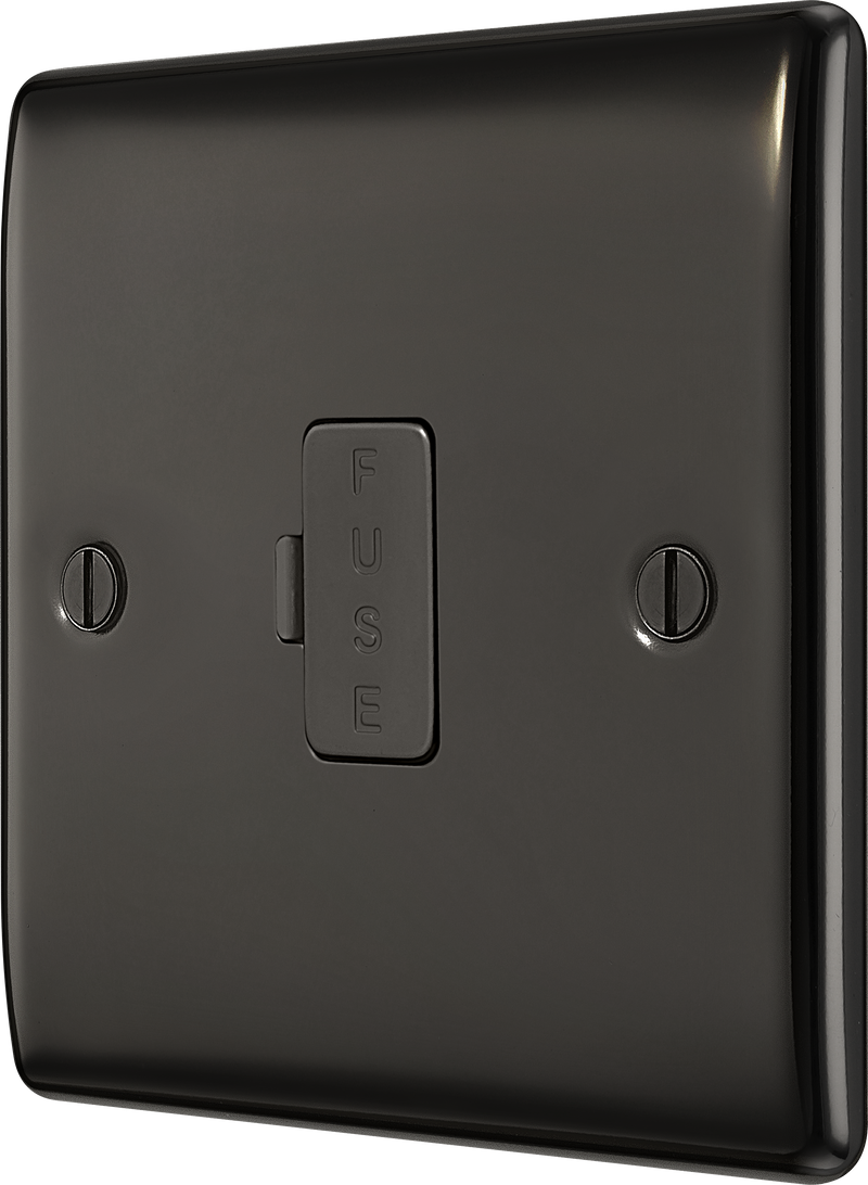 BG Electrical Nexus Metal Black Nickel - Unswitched and fused