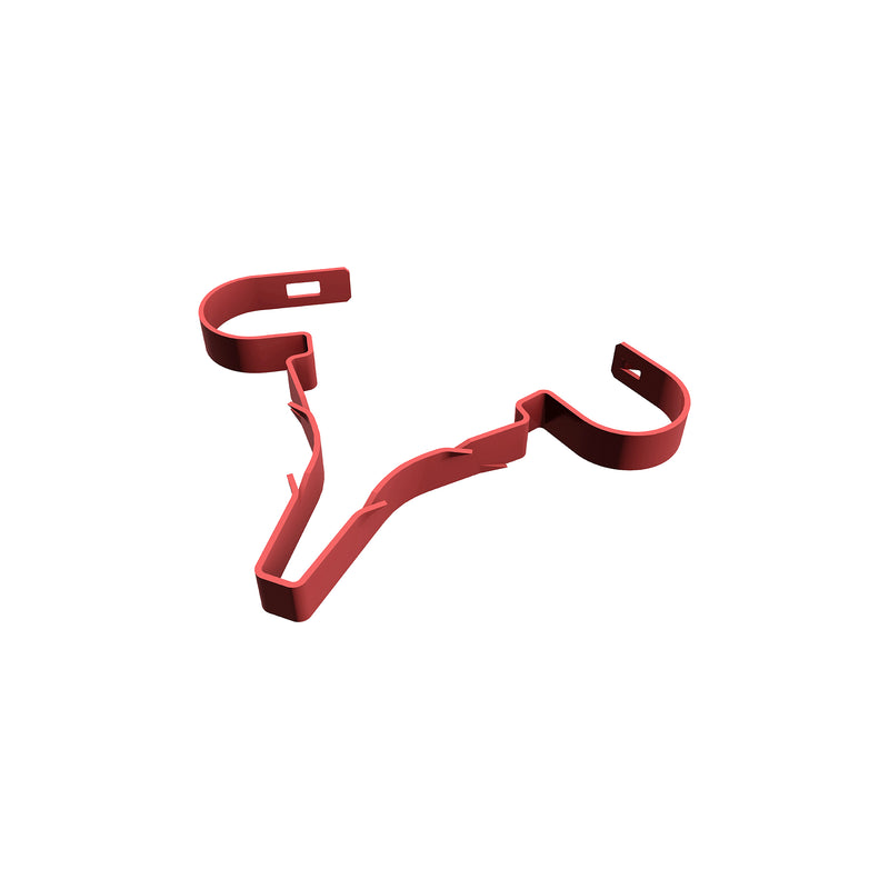 D-Line Fire Clip - Safe-D Stag-Clip for 2x 8-10mm φ cables. Twin, Red - Pack of 100