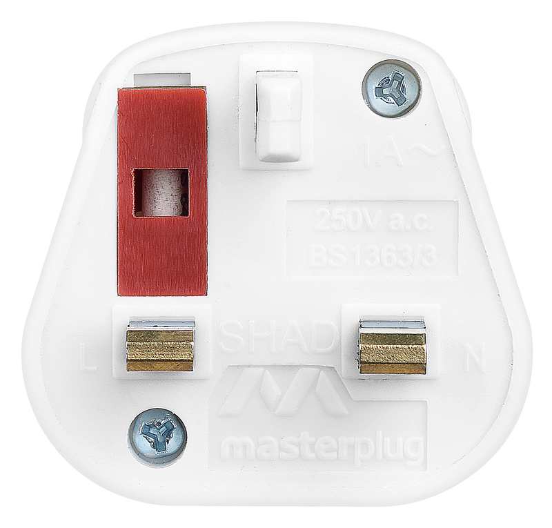 Masterplug Basic - Shaver Adaptor, 1A, White