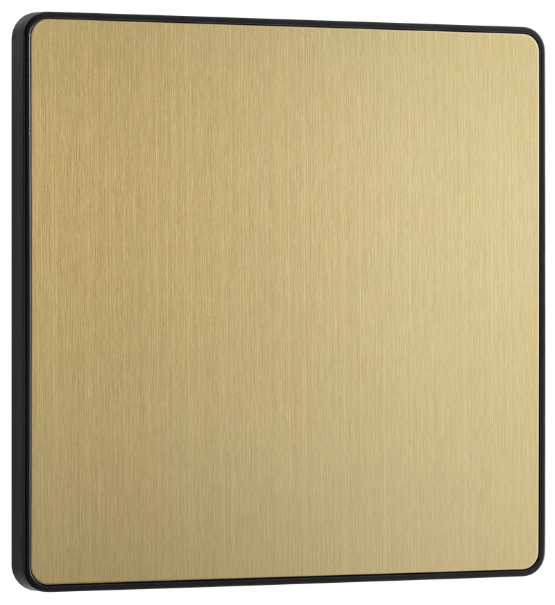 BG Electrical Evolve Satin Brass - Single, blank plate