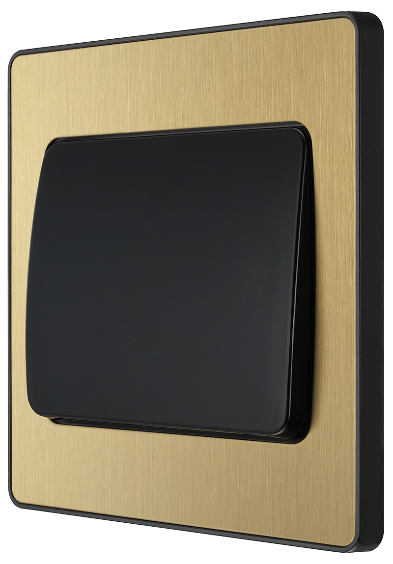 BG Electrical Evolve Satin Brass - Single, 2 way switch, wide rocker