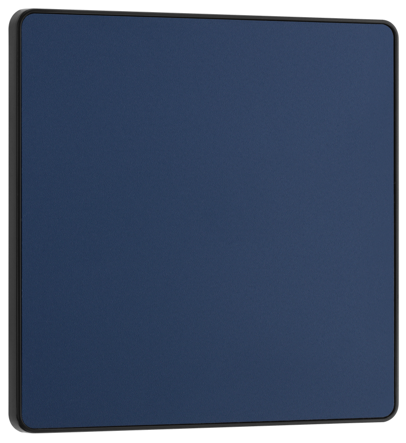 BG Electrical Evolve Matt Blue - Single, blank plate