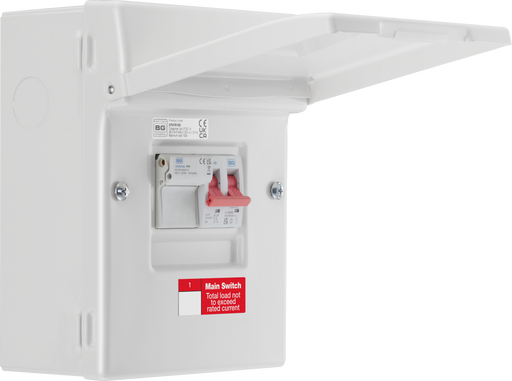 BG Circuit Protection Fuse Switch - 4 module, 100A Main Switch
