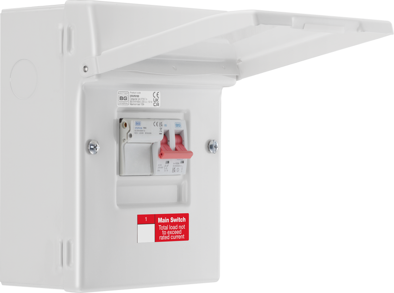 BG Circuit Protection Fuse Switch - 4 module, 100A Main Switch