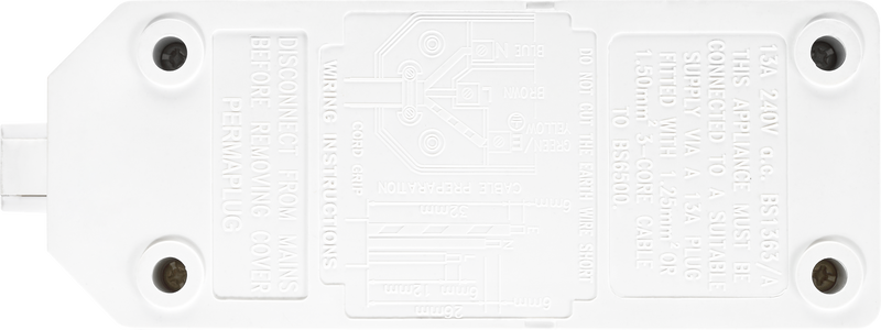 Masterplug Work - 2 Sockets, 13A, White